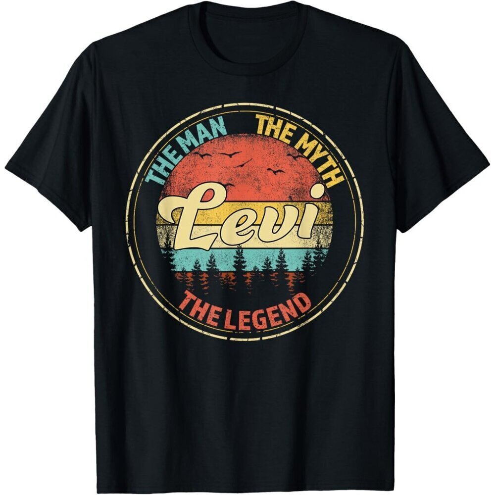 Levi The Man The Myth The Legend Men Personalized Name T-Shirt